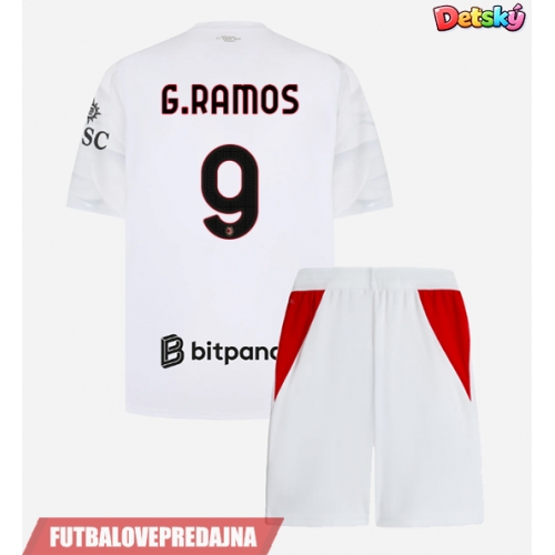 Lacne Dětský Futbalové dres AC Milan Goncalo Ramos #9 2026-27 Krátky Rukáv - Preč (+ trenírky)